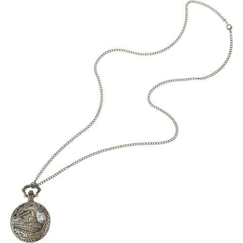 1 Pc Montre De Poche Collier Rétro Montres Fob Avec Chaîne Montre Suspendue Ancienne Montre Gousset Homme Avec Chaine Rétro Antique Ancien Montre De Poche Suspendue Alliage De Zinc