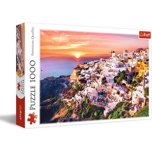 Puzzle Paysage Lever De Soleil Sur Santorini 1000 Pièces - Convient Pour Les Adultes - Aide À La Relaxation - Emboîtement Aisé Des Pièces - Idéal Pour Un Cadeau 10435 Chevaux Au Galop