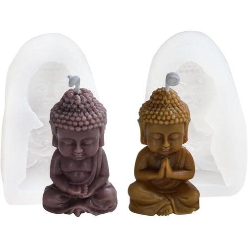 Moule En Silicone Pour Bougie 2 Pièces Diy Moules À Bougies Bouddha Moule À Bougie En Silicone Bouddha Moule Silicone Pour Bougie En Cire Moules À Bougies Bouddha Pour Bougies Faites Maison