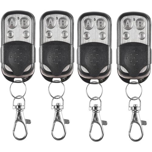 4 Télécommandes Universelles,Telecommande Porte De Garage,Telecommande De Portail Coulissant,Télécommandes De Portail,Pour Portail Automatique Fréquence 433 Mhz
