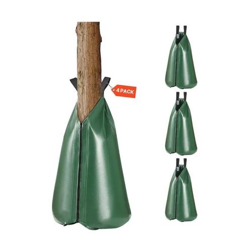 Sac d'arrosage d'arbres-VEVOR-4 Pcs-75 L-Goutte à Goutte, Rechargeable-Libération Lente 5-9 Heures avec Fermeture Éclair