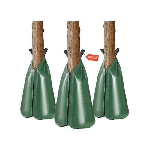 Sac d'arrosage d'arbres-VEVOR-3 Pcs-75 L-Goutte à Goutte, Rechargeable-Libération Lente 5-9 Heures avec Fermeture Éclair