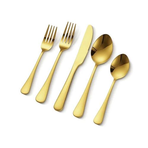 Ménagère-Vevor-100 Pièces Avec Couteau, Fourchette, Cuillère-Pour Cuisine, Maison, 20 Personnes-Or