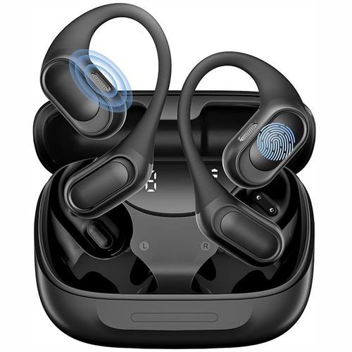 Blackview AirBuds 200 Écouteurs sans fil Bluetooth 5.4 Casque suspendu à l'oreille 500 mAh IP68 étanche - Noir