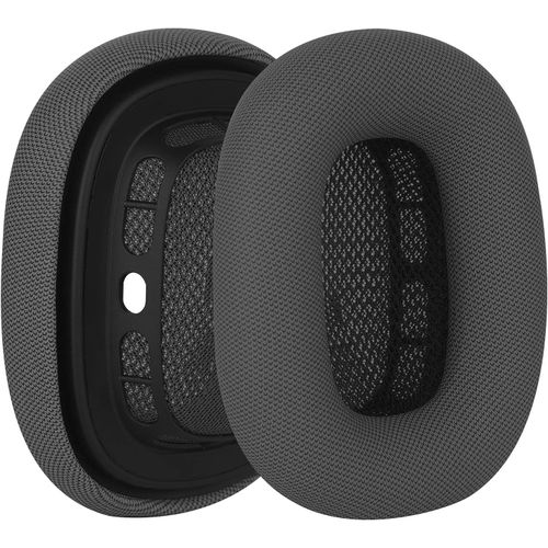 Coussins d'oreille en Mousse à Mémoire de Forme en Cuir Protéiné Souple pour Casque AirPods Max(Noir)