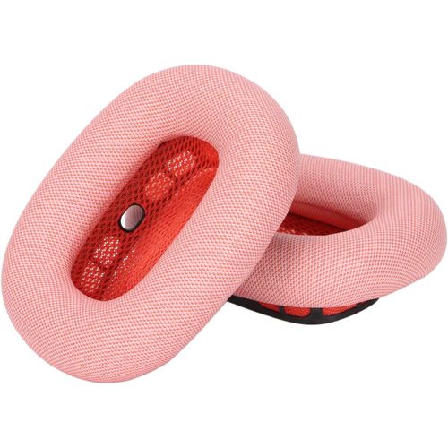 Coussins d'oreille en Mousse à Mémoire de Forme en Cuir Protéiné Souple pour Casque AirPods Max(Rose)