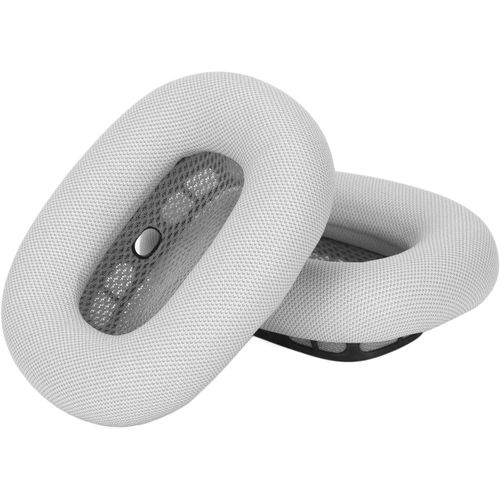 Coussins d'oreille en Mousse à Mémoire de Forme en Cuir Protéiné Souple pour Casque AirPods Max(Gris)