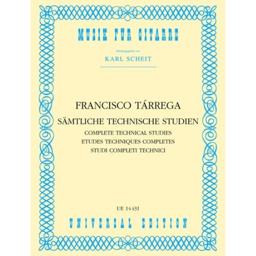 Etudes Techniques Pour Guitare De Francisco Tarrega