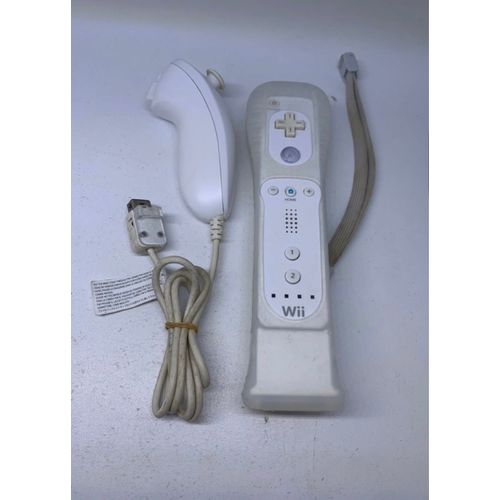 Manette Nintendo Wii + Adaptateur Motion Plus  - Blanche Officielle