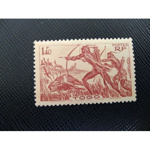 Timbre Togo Yt 199 Scènes Du Togo Avec Inscription Rf - Chasseurs 1941 (060309 )*