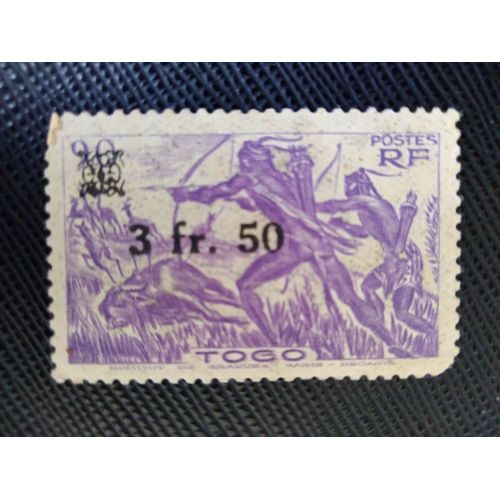 Timbre Togo Yt 230 Chasse, Surchargé 1944 (060309 )*