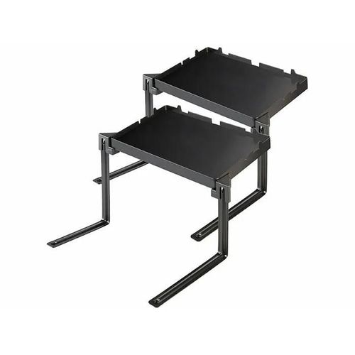 2 Tablettes De Lit Pliables Coloris Noir