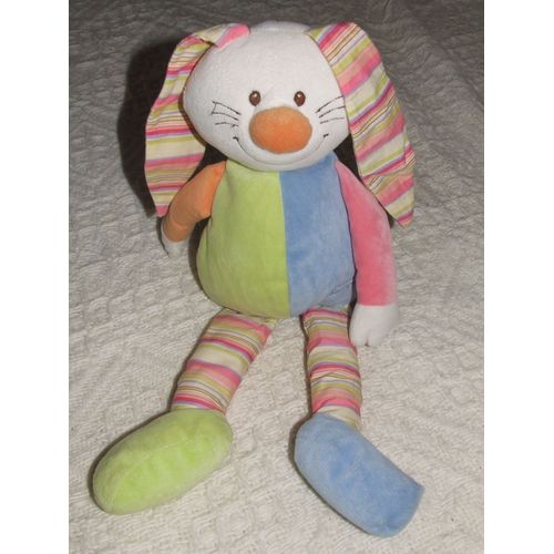 Lapin Tiamo Multicolore Jaune Bleu Orange Rose Raye