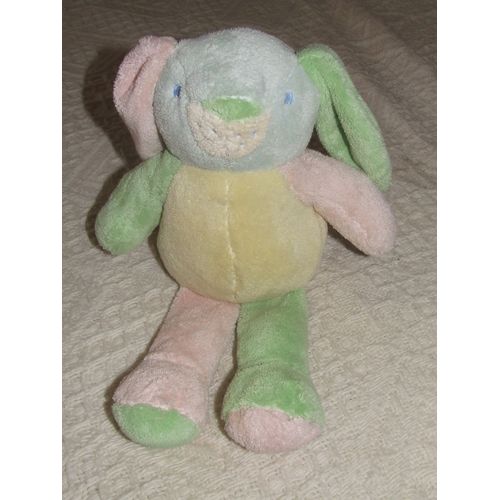 Lapin Maxita Multicolore Pastel Rose Jaune Vert Bleu