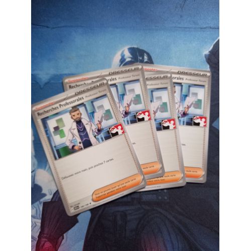 Lot X4 Recherches Professorales - Professeur Turum (Pps5 Svi 190)Play! Pokémon Packs Récompense Cinquième Série