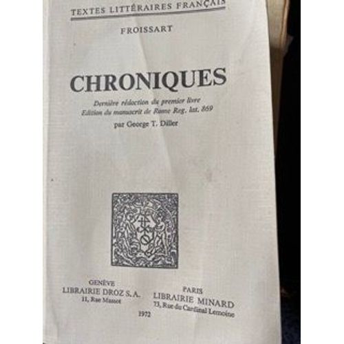 Chroniques  De Froissart