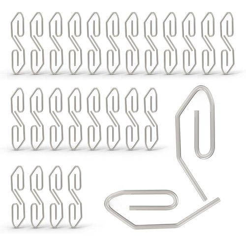 Lot De 50 Crochets À Rideau Métalliques Pour Tringle/Rail,35 * 12 Mm,Crochet En Acier Galvanisé Accroche Rideau De Fenêtre/Porte/Douche/D'en-Tête Et Draperie Décorative.[G415]