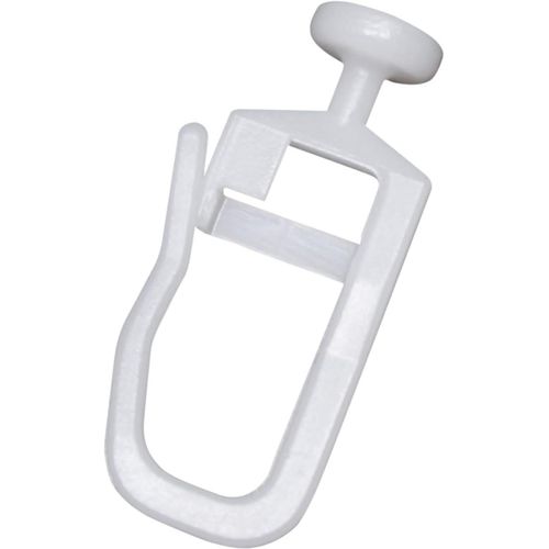 Lot De 200 Agrafes De Rideau À Tête De 7 Mm Pour Rails De Rideaux ¿ Agrafe À Crochet Verrouillable Weiss.[G427]