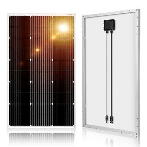 Panneau Solaire 100W 18V DOKIO Monocristallin Photovoltaïque pour charger la Batterie 12V