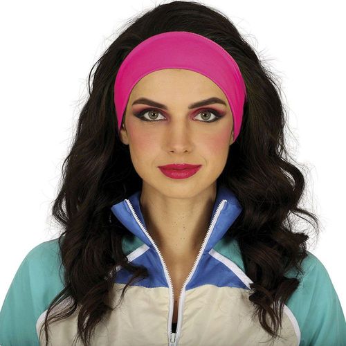 Bandeau Stretch Sport Années 80 Adulte Fluo Fuchsia