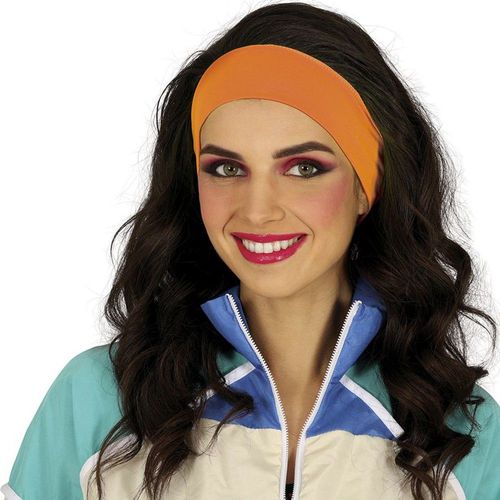 Bandeau Stretch Sport Années 80 Adulte Fluo Orange