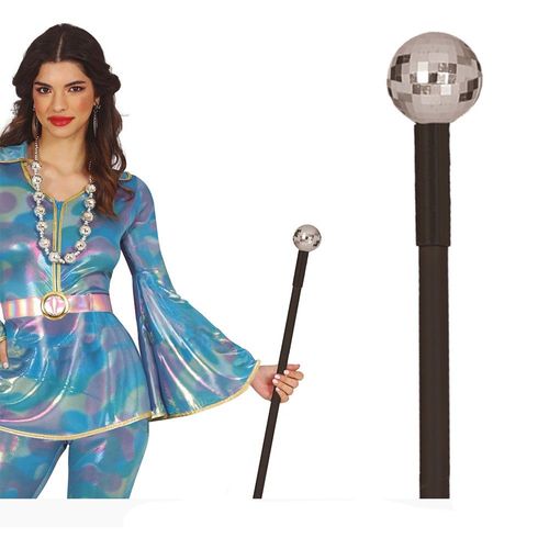 Sceptre Boule À Facettes Disco 50cm Argent