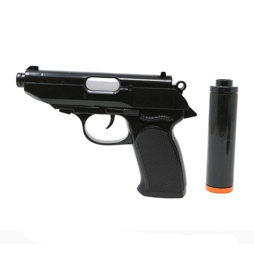 Pistolet Jouet Silencieux 25cm Noir