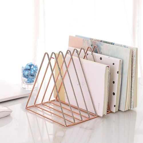 Organiseur Robuste En Fil De Fer Pour Magazines, Livres Et Dossiers ¿ 25,9 Cm (L) X 18,3 Cm (L) X 17,5 Cm (H) ¿ Disponible En Noir, Blanc, Or Et Or Rose