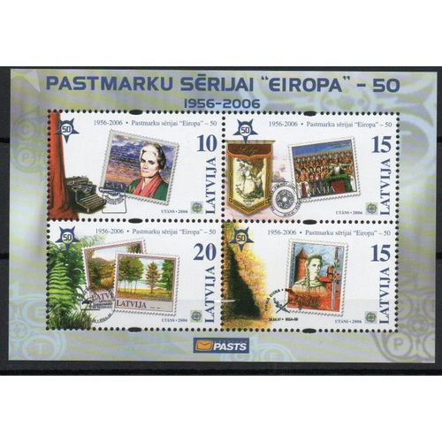 Lettonie Timbre Europa 1956-2006