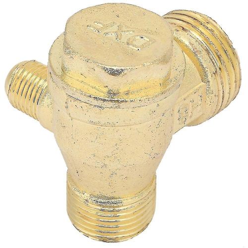Clapet anti-retour unidirectionnel à trois voies en laiton pour compresseur d'air - Raccords filetés mâles 1/2"" et 3/8