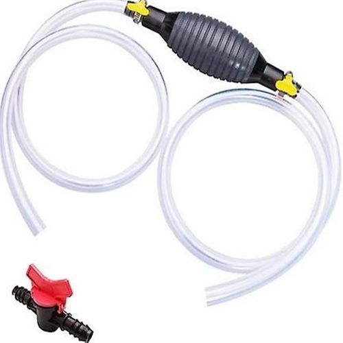 Pompe à siphon manuelle légère et portable pour le transfert de liquides (essence, eau, huile) - Fonctionnement manuel avec clapet anti-retour