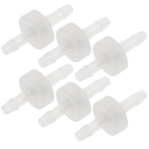 Clapet anti-retour professionnel et abordable ¿ Matériau PP durable, tuyau de 4 mm, résistance à 100 °C, lot de 6