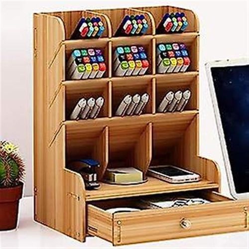 Boîte De Rangement Élégante Pour Fournitures De Bureau Et Papeterie - Montage Facile, Design Polyvalent, Taille Compacte, Grand Espace De Rangement