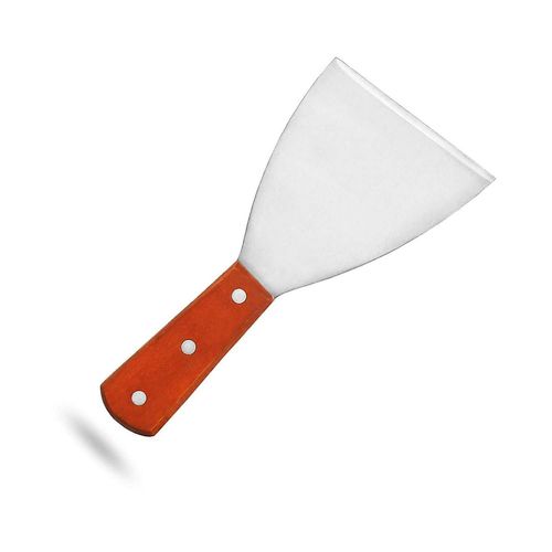 Couteau robuste en acier inoxydable de qualité supérieure avec manche en bois ¿ Longueur : 21,6 cm, largeur de lame : 10 cm, qualité commerciale