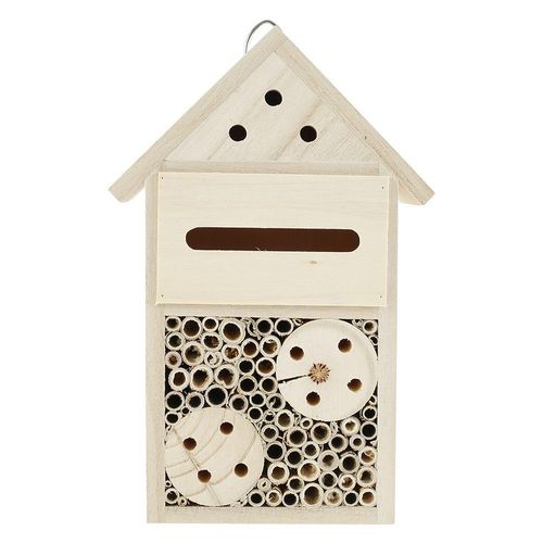 Maison à insectes pour abeilles, papillons et coccinelles - Bois de pin naturel, installation facile, abri de jardin écologique