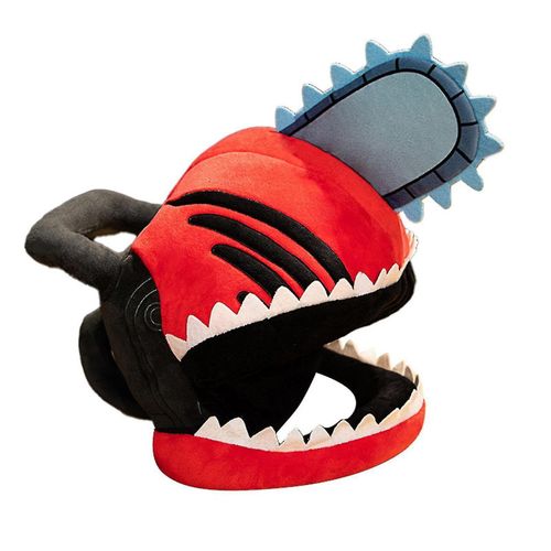 Chapeau en peluche Chainsaw Man Cosplay - Velours doux, design unique, cadeau idéal pour les fans d'anime, tour de tête de 62 cm