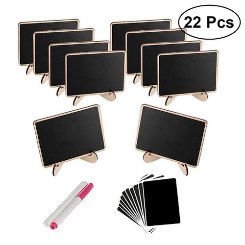 Mini Tableaux Noirs Pour Événements - Lot De 10 Avec Supports, Stylos Et Blocs-Notes - Idéal Pour Les Mariages, Les Fêtes Et La Décoration Intérieure