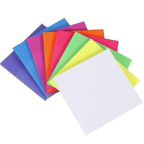 Bloc-Notes Autocollants Élégants - Couleurs Assorties, Format Compact, Parfait Pour Les Notes, Les Rappels Et Les Tâches D'organisation - Lot De 8
