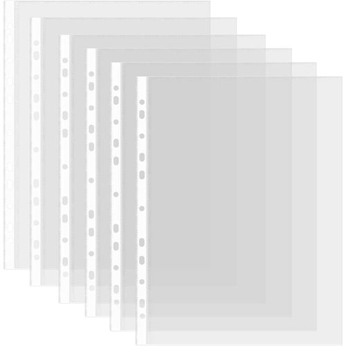Lot De 50 Protège-Documents Transparents De Haute Qualité Pour Classeurs À 2, 3 Et 4 Anneaux ¿ Format Lettre, Imperméables Et Durables
