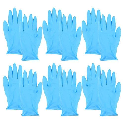 Gants Jetables Bleus En Butyronitrile - Inodores, Ambidextres, Grande Taille Pour L'école Et Les Activités De Plein Air