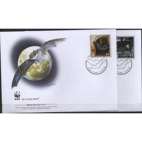 Lettonie Timbres Les Chauve-Souris 2008