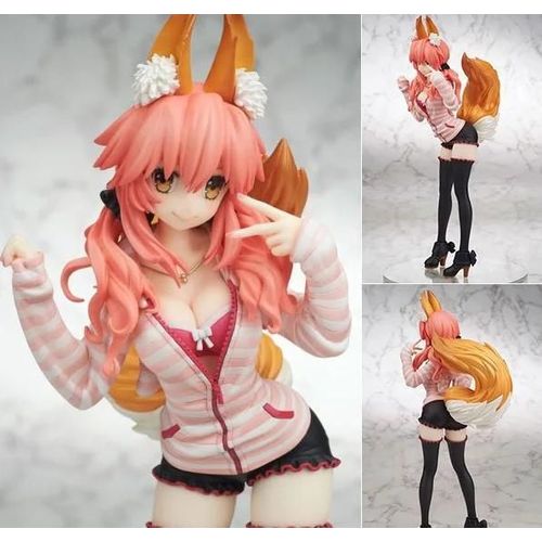 Pop39615-Tamamo No Mae--25cm Fate Extra Ccc Caster's Tamamo No Mae Collection Ornement Cadeaux Figurine Animal Oreille Vêtements Décontractés Modèle Pvc Jouets