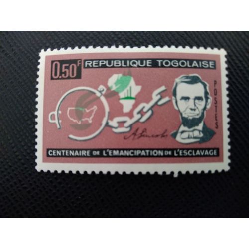 Timbre Togo Yt 387 100 Ans De L'abolition De L'esclavage 1963 (060309 )*