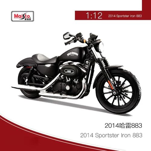 Pop39488-E-Maisto 1:12 Harley-Davidson Road Glide Street Bob Iron 883 Road King Road Glide Moto Modèle Collection Ornement Cadeaux