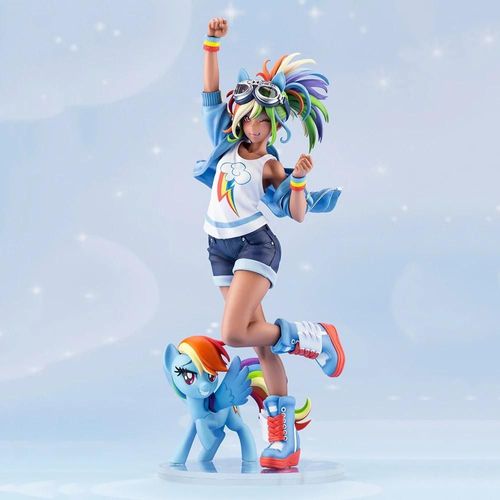 Pop39919-Rainbow Dash--Vocaloid Hatsune Miku Figure My Little Pony Bishoujo Pinkie Pie Fluttershy 1/7 Anime Pvc Action Figure Toy Collection Modèle Poupée