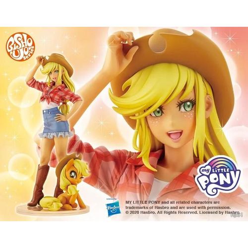 Pop39919-Applejack--Vocaloid Hatsune Miku Figure My Little Pony Bishoujo Pinkie Pie Fluttershy 1/7 Anime Pvc Action Figure Toy Collection Modèle Poupée
