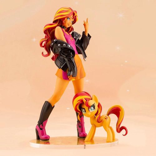 Pop39914-Sunset Shimmer--Mon Petit Poney Bishoujo Statue Twilight Sparkle Pinkie Pie Fluttershy Anime Girl Pvc Action Figure Toy Collection Modèle Poupée