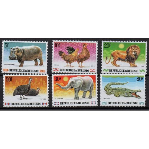 Burundi Timbres Animaux 1991