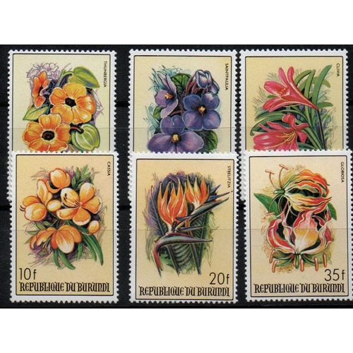 Burundi Timbres Fleurs 1986