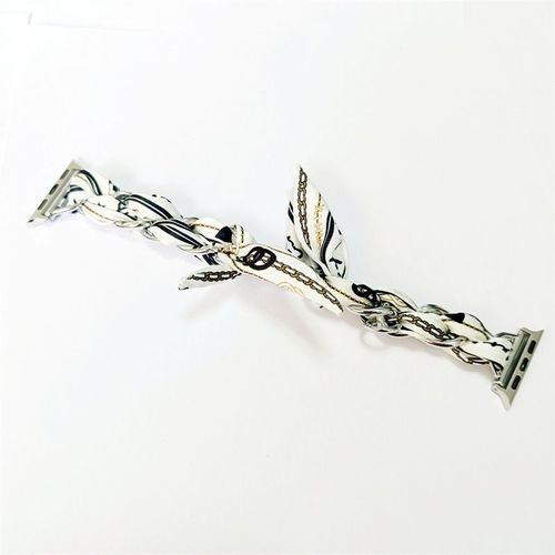 Applicable À Apple Watch 75 Montre Écharpe Chaîne En Métal Iwatch 86 Bracelet De Montre Femme Polyvalent Mode S9-Chaîne En Argent N° 2 - 42 Mm/45 Mm/49 Mm/44 Mm